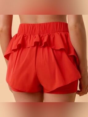 Blogilates Ruffle Short in Spicy Orange -Small